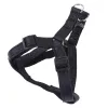 Fekete bőr hatású nyomott mintás kutyahám "M" méretű (Sz2.0 cm x H40-60 cm)