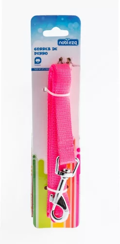 Rózsaszín textil póráz (Sz1.5 cm x H120 cm)