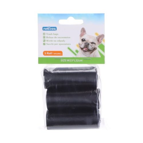 Kutyapiszok tartó zacskó, fekete, 24x3db/csomag