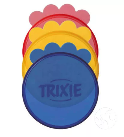 Trixie Lid for Tins - konzerv-fedő (műanyag,színes) 400-415g-os konzervekhez (Ø7,6cm/3db)