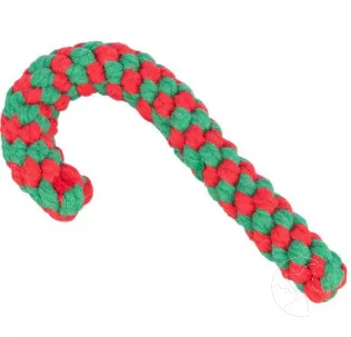 Trixie Playing Rope Xmas Candy cane - játék (kötél formájú, karácsonyi cukorrúd) kutyák részére (19cm)