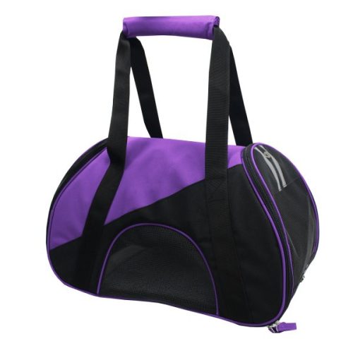 Kisállatszállító táska, lila-fekete "S"