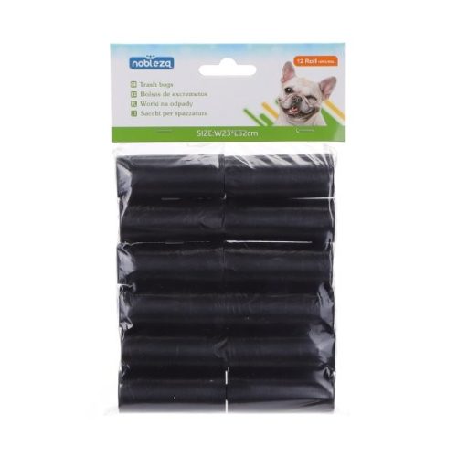 Kutyapiszok tartó zacskó, fekete, 6x12db/csomag