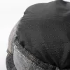 Szürke kockás zsákszövet jellegű  kerek párnázott kutyafekhely, S