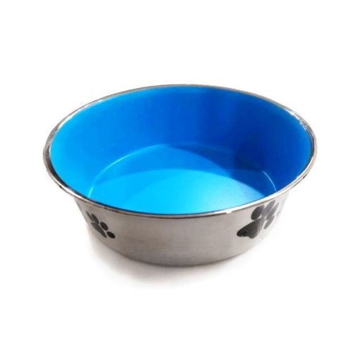 Tappancs mintás fém tál, kék belsővel (M)