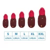 Fekete bélelt télikabát kapucnival, M