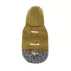 Elegáns bélelt khaki télikabát gombokkal, S