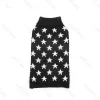 Csillagos fekete garbós pulóver, XL