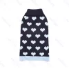 Szív mintás kék pulóver, XL