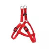 Piros egyszínű textil hám (Sz1.5 cm x H30-45 cm)