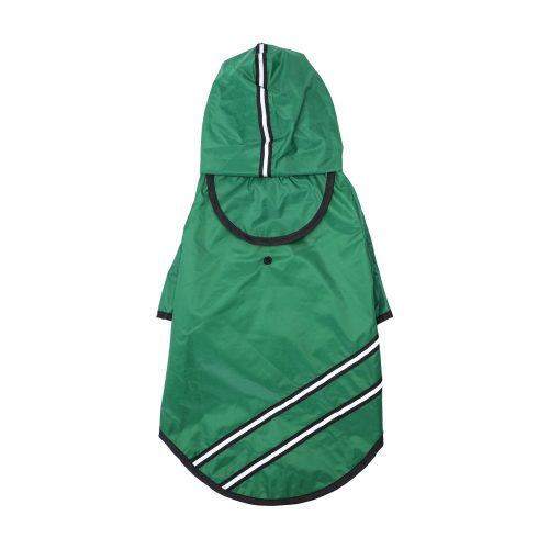 Kapucnis, bélelt esőkabát zöld, XL
