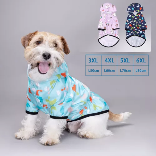 Esőkabát, lila alapon mintás, 3XL