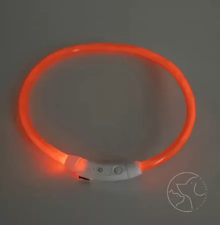 3 üzemmódú, fényerőszabályzós PVC LED nyakörv
