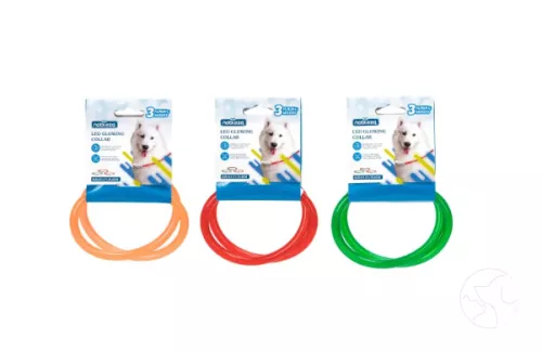 3 üzemmódú, fényerőszabályzós PVC LED nyakörv