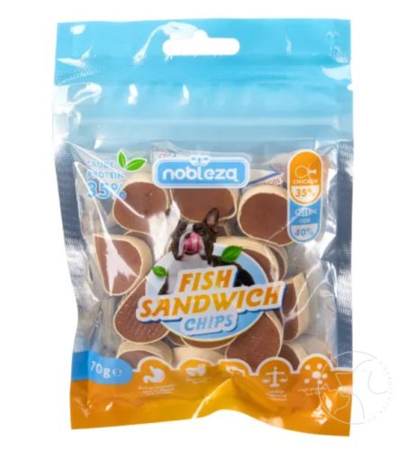 Halszendvics chips/70g/H3cm/Fehér-barna