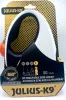 JK9 Retractable Dog Leash - automata szalagos póráz (fekete-fehér-narancs) kutyák részére (L) 5 méter